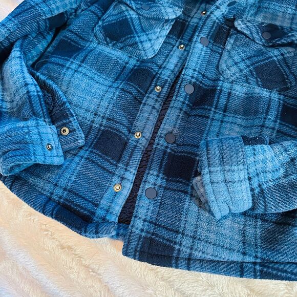 Member's Mark Shacket Boy’s Snapped Closure Fleece Sherpa Lined Size 8 - Picture 2 of 6